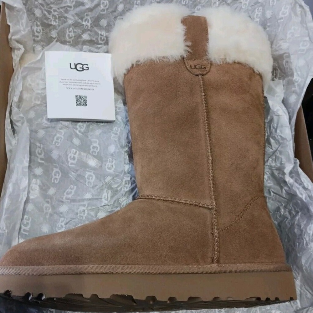 RARE UGG SUHENNY Tall Premium Chesnut Size 9
